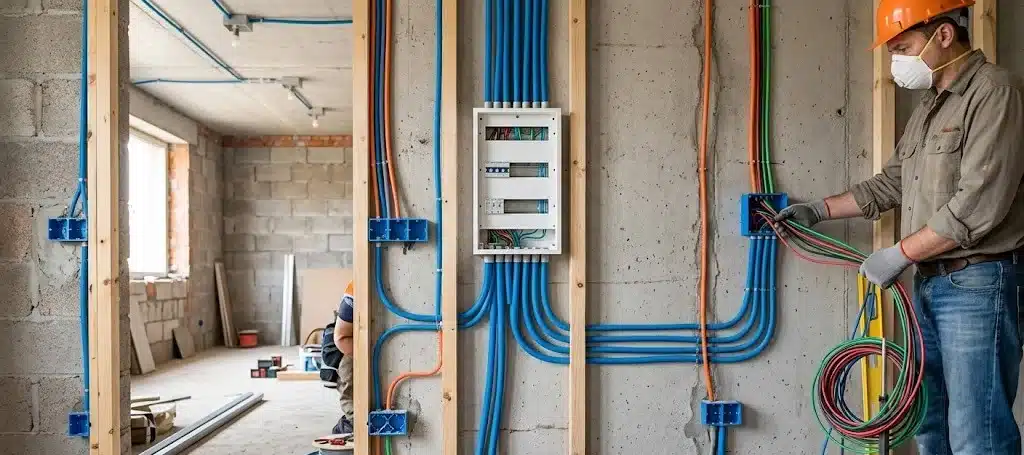خطوات تأسيس كهرباء شقة بالتفصيل