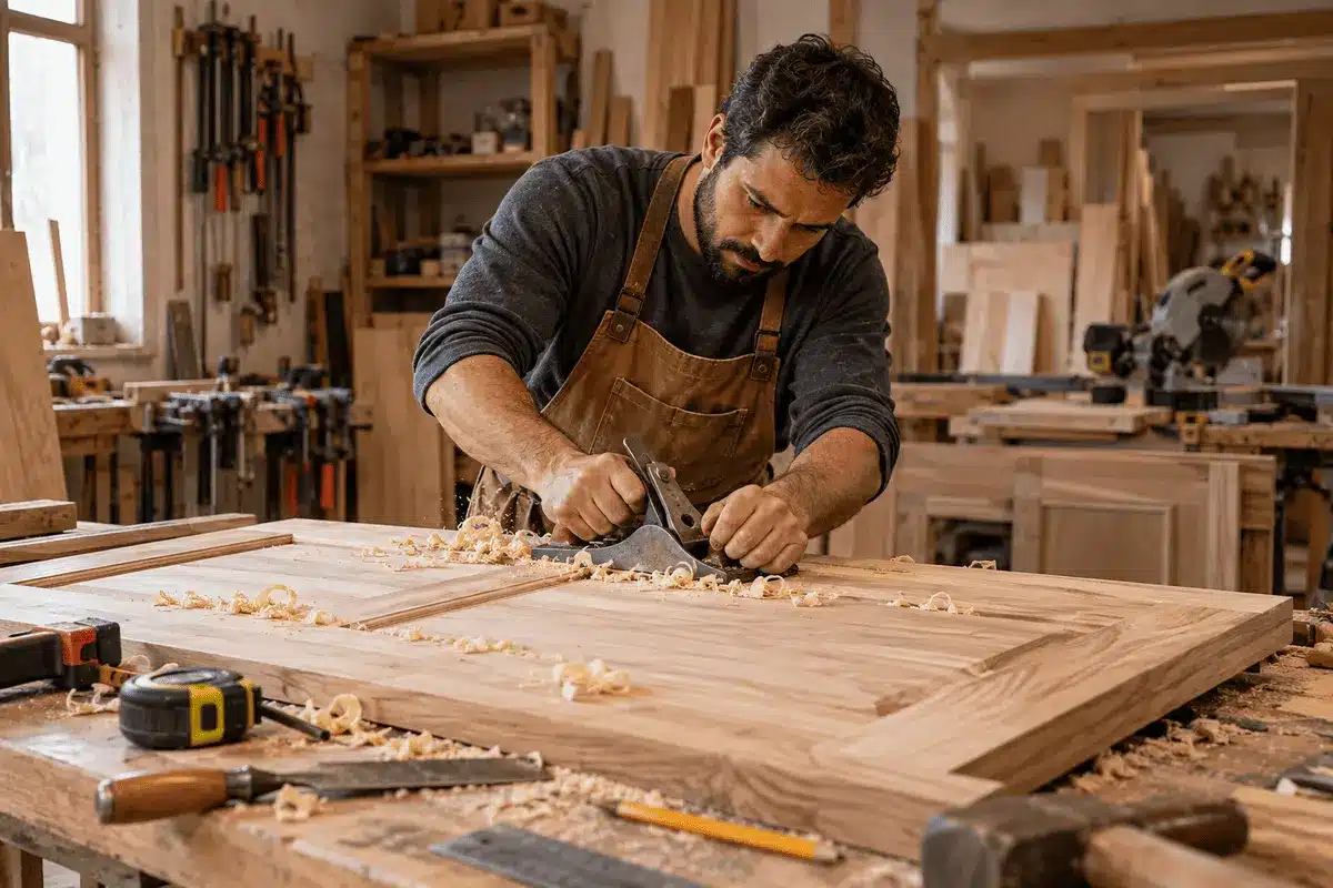 نجار يعتمد على أحدث الأساليب